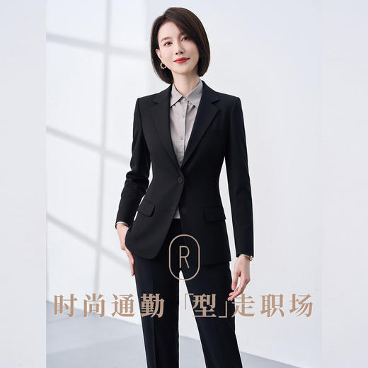 罗蒙女士单西外套平驳领气质商务职业挺括有型时尚通勤西服 商品图3