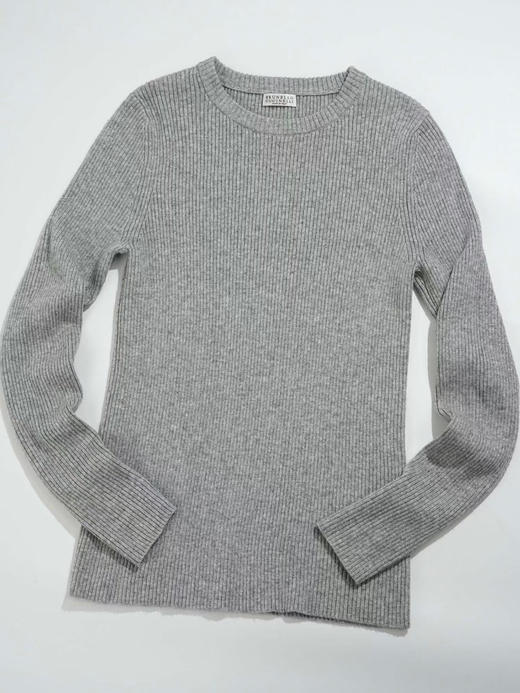 BC羊绒真丝混纺套头针织衫。 灰色。米色。 自己备注号码颜色 商品图2