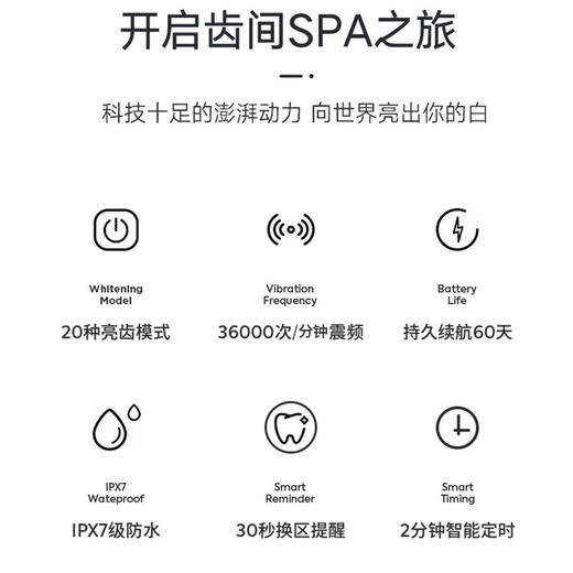 美的声波电动牙刷MC-AJ0501长续航5种清洁模式 商品图1