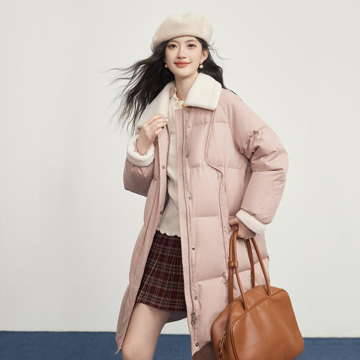 【12/24新品6.5折】熙世界软糯慕斯棉打底衫女秋冬内搭显瘦修身木耳边半高领T恤上衣 商品图4