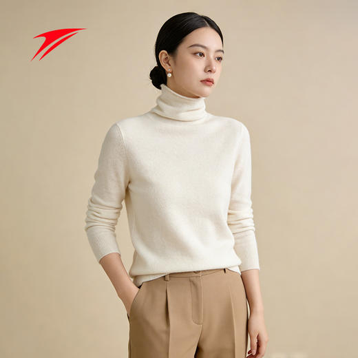 金莱克 2025冬新款内搭打底纯色百搭半高领*堆堆领绵羊毛衫 商品图9