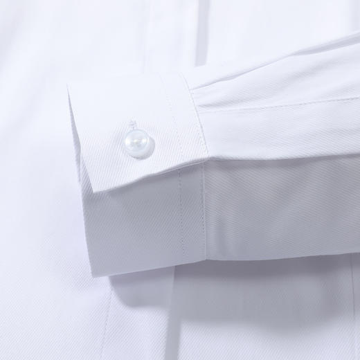 罗蒙女士长袖衬衫暗门襟设计纯色职业商务风优雅干练通勤舒适亲肤长袖衬衣 商品图10