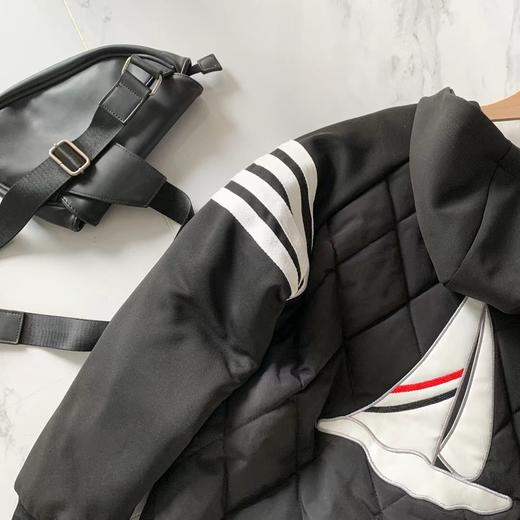 D122489冬季美式帆船四道杠连帽羽绒棉服面包服棉衣外套 商品图7