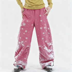 纳趣户外加绒保暖情侣滑雪裤登山徒步冲锋裤全压胶防水10000+宽松工装版