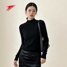 金莱克 2025冬新款内搭打底纯色百搭半高领*堆堆领绵羊毛衫