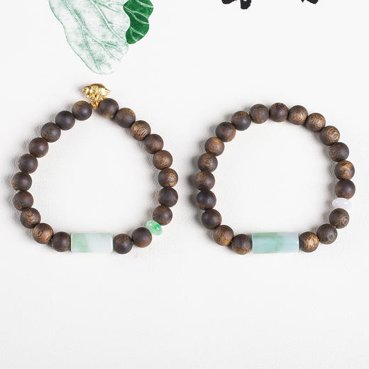 xy0658沉香+翡翠手串 商品图3