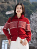 【门店同款】ENJOY冬季“游牧漫寻”宽条撞色针织开衫 168645435 商品缩略图0