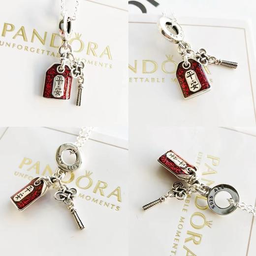 D122419元旦礼物925银红色幸运护身符平安项链 商品图8