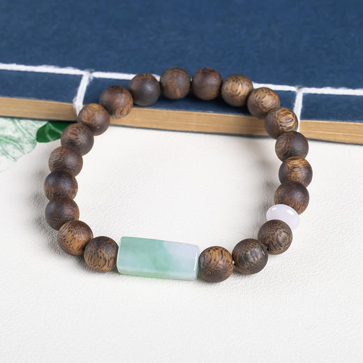 xy0658沉香+翡翠手串 商品图4