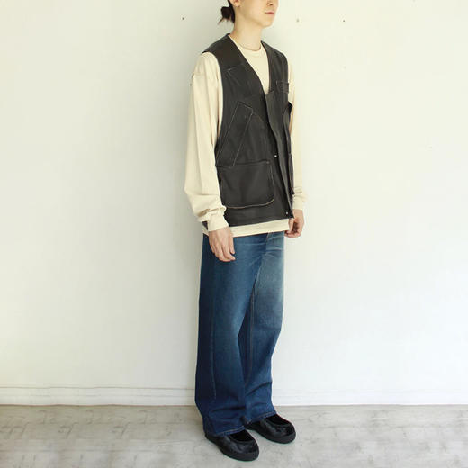 SOE Half & Half Regular Jeans 不同程度水洗拼接牛仔裤 商品图2