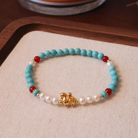 【菱镁矿手串】敦煌小众福泽新中式磷镁矿手串女小众设计轻奢女生设计感珍珠手链