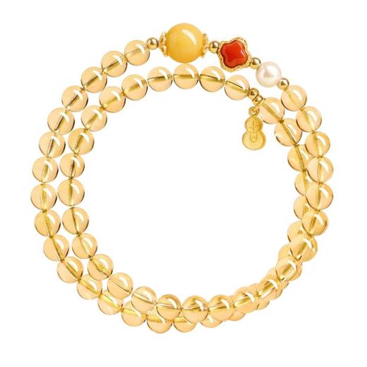 吉祥幸运天然黄晶手串 商品图0