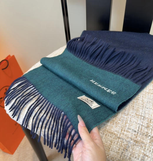 秋冬特惠💰320 2025年新款爱马仕男女同款围巾，难得一见的温柔配色 商品图6