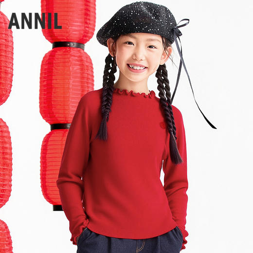 女童长袖针织衫春季新款安奈儿童装EG614571 商品图2