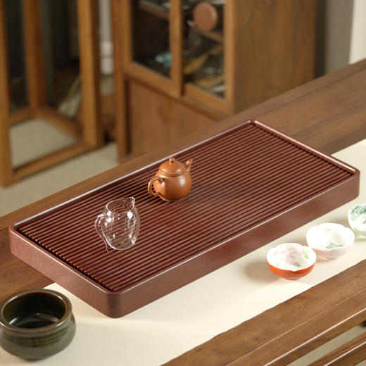 弘唐电木茶盘红料汉韵款高档茶盘简约办公干湿两用茶盘 商品图1