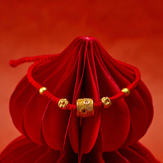 【“红”运相伴  耀启新年】三彩2026新款金饰手链红绳吉祥小众 商品图3