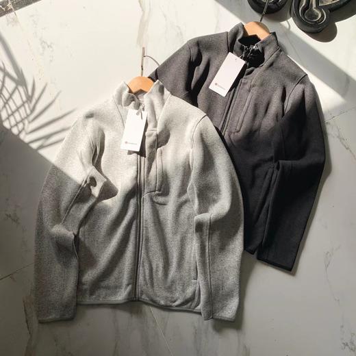 D122464男士拉绒内里小立领针织夹克外套 商品图0