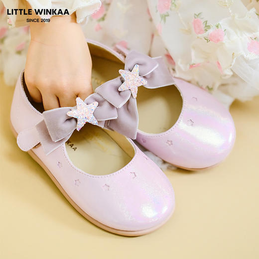 小温卡女童电绣星星蝴蝶花朵公主鞋舞蹈鞋LW41015 商品图1