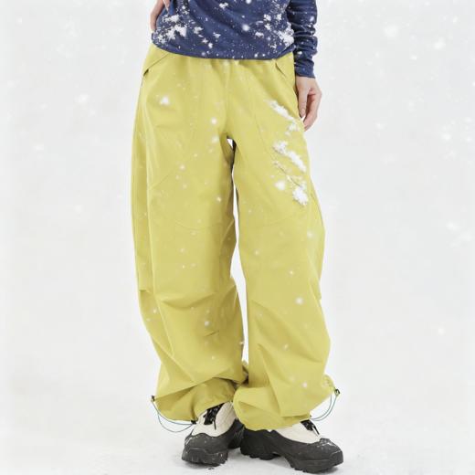 纳趣户外加绒保暖情侣滑雪裤登山徒步冲锋裤全压胶防水10000+宽松工装版 商品图2