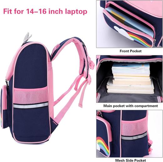 可爱防水轻便儿童书包 卡通造型小学生双肩背包 带反光条 商品图2