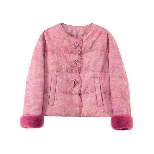 OSL 88K08羽绒服水貂毛袖口90白鹅绒服宽松大码 商品图4