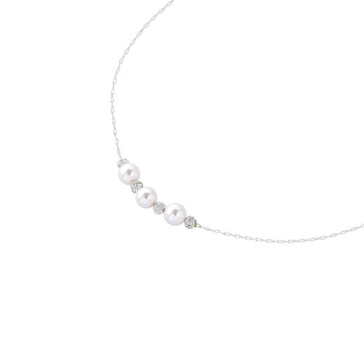 【闪耀满天星】三彩2026新款珍珠项链锁骨链轻奢水钻通勤华丽法式 商品图2