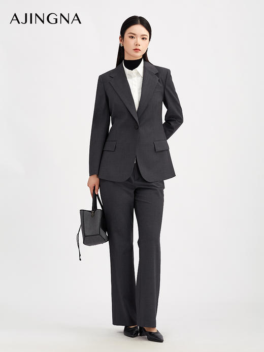 【商场同款】阿菁娜冬季新款多场景西装裤利落专业不刻板羊毛锁温通勤休闲一键切换A30Q110081 商品图2