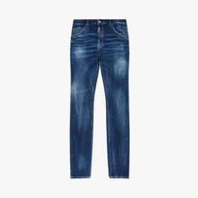 DSQUARED2 男士字母徽标标签棉质休闲牛仔裤 深蓝色 S71LB1640 S30664 470