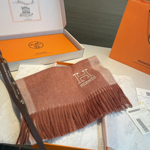 秋冬特惠💰330 爱马仕男女同款双面围巾 商品图5