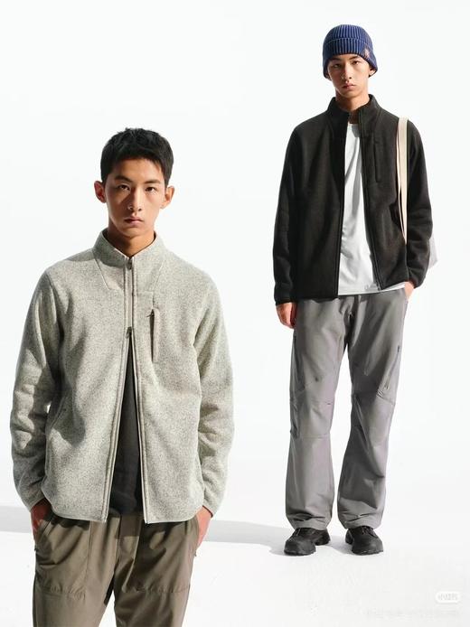 D122464男士拉绒内里小立领针织夹克外套 商品图14