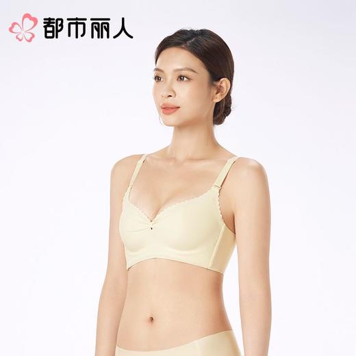 都市丽人红品内衣中厚薄文胸泳布3/4杯内衣三排四扣无钢圈LBC2C80 商品图1