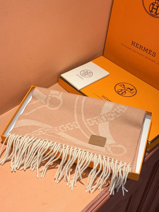 秋冬特惠💰350 爱马仕 巴黎时装展商务男士女士羊毛围巾 商品图3