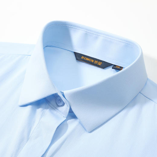 罗蒙女士长袖衬衫暗门襟设计纯色职业商务风优雅干练通勤舒适亲肤长袖衬衣 商品图8