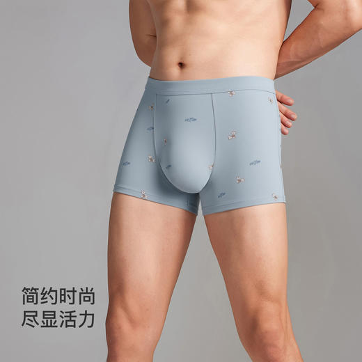 【满3条/6.7折】【秀黛】男精选棉质印花平角裤男士内裤【1条】W7338004T【门店同款】【内裤非质量问题不退换】 商品图4