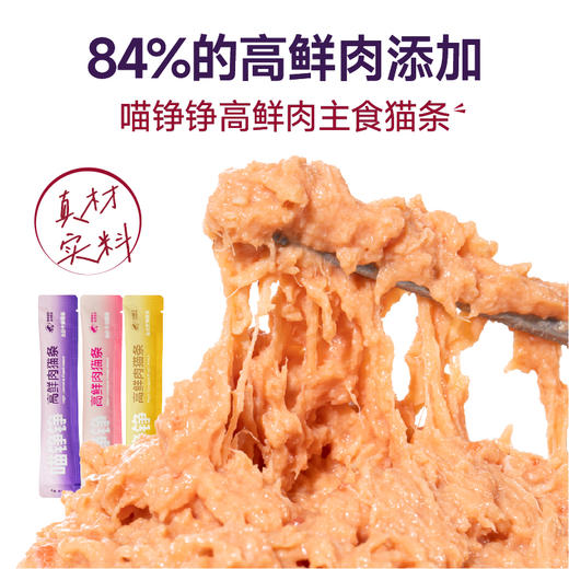 【新人试吃福利】喵铮铮高鲜肉主食猫条乳鸽兔肉鲍鱼汁虹鳟三文鱼油幼猫咪营养湿粮 商品图1
