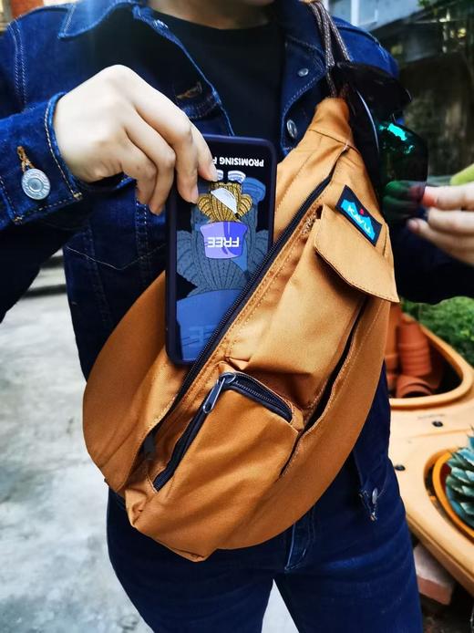 KAVU小号帆布水滴斜背单肩胸包 男女潮包多拉链口袋户外休闲百搭水滴包 4L 商品图2