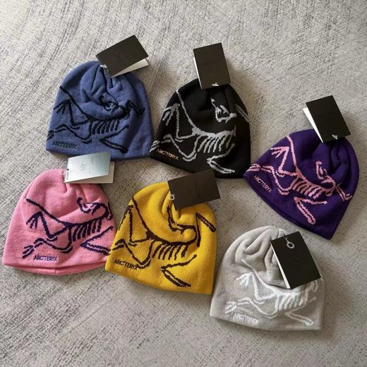 D122457双面提花刺绣款无边帽防寒线绒帽针织帽 商品图0