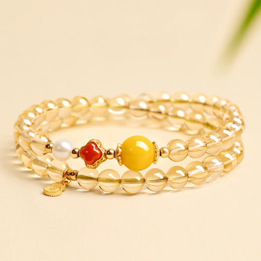 吉祥幸运天然黄晶手串 商品图1