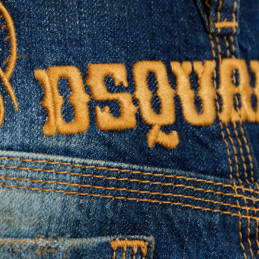 DSQUARED2 女士字母徽标刺绣休闲牛仔裤 深蓝色 S72LB0877 D30011 470 商品图3