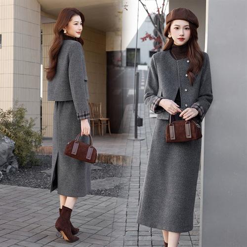 HR ABS25202时尚气质优雅小香风套装连衣裙修身 商品图2