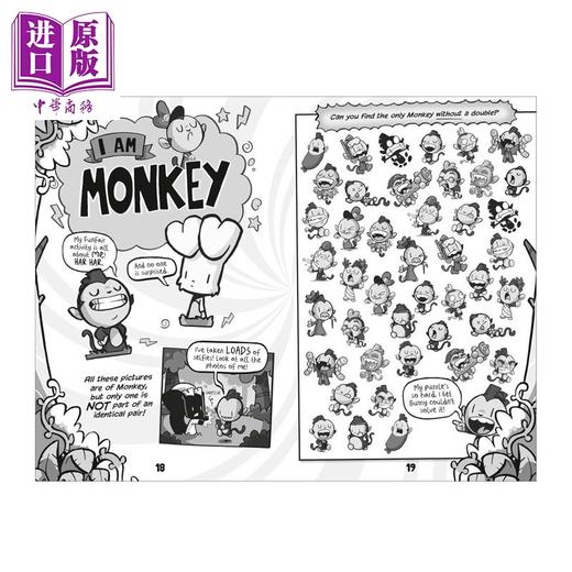 【中商原版】兔子大战猴子衍生书 谜题大世界 Bunny vs Monkey The Whopping World of Puzzles 英文原版 儿童读物 进口 7-9岁 商品图3