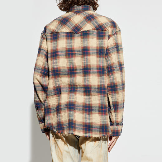 DSQUARED2 男士字母徽标标签棉质长袖衬衫 混色 S71DM0797 D35351 001F 商品图2