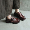 【阿么古纹马皮鞋】复古高级感手工乐福鞋洋气舒服高端女士单鞋4CM 商品缩略图4