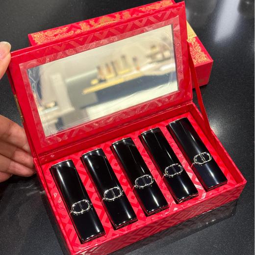 【福利清仓款】迪奥Dior 烈焰蓝金迷你唇膏口红礼盒款1.5g*5支(配礼袋) 商品图3