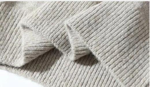 D122487美式休闲立领连帽刺绣小标宽松针织衫 商品图6