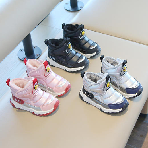 YOUR .DUCK小黄鸭儿童雪地靴男童棉靴新款冬季加绒加厚女童棉鞋小孩宝宝保暖鞋23-32 商品图0