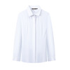 罗蒙女士长袖衬衫纯色优雅干练职业商务通勤时尚衬衣女 商品缩略图5