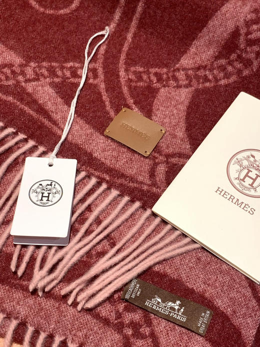 秋冬特惠💰350 爱马仕 巴黎时装展商务男士女士羊毛围巾 商品图5