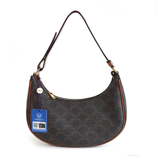 【95新】CELINE思琳棕色凯旋门老花AVA豌豆包腋下包单肩包女士211225AK06 商品图0