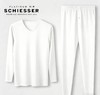 【超细莫代尔氨纶】SCHIESSER德国舒雅男士莫代尔棉保暖无痕内衣套装高端铂雅圆领保暖秋衣95/19217W 商品缩略图0